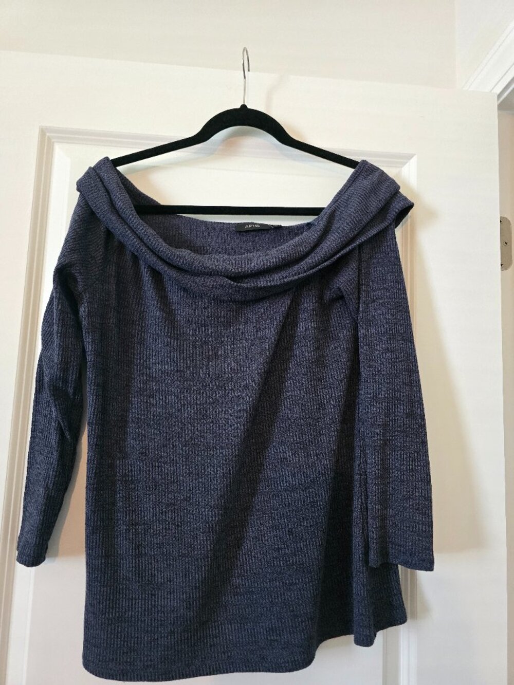 Off the shoulder 3/4 sleeve sweater